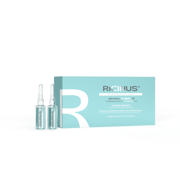 ampulės slenkantiems plaukams RICINUS